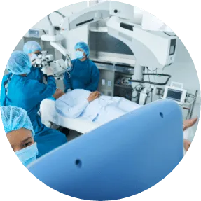 surgeon operating on a sports injury