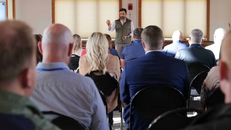 Keynote speaker Michael Easter addresses the audience at the 2025 Summit.