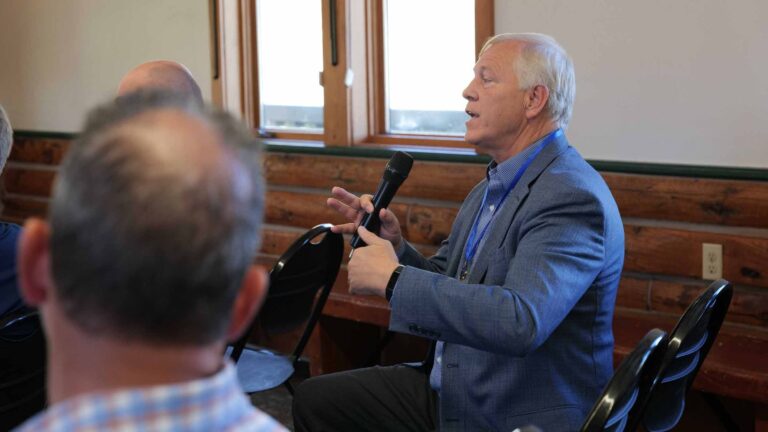 Kurt Loveless shares his insights during the AI panel audience Q&A.