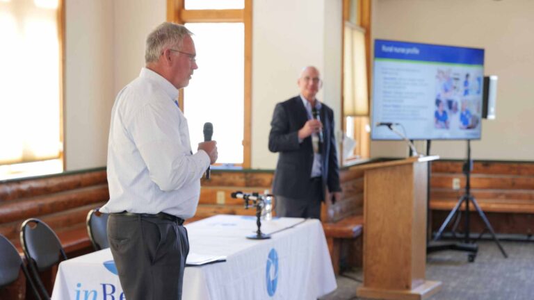 Ron Kubit CEO Teleneph, and Neal Jensen CEO Cobre Valley share remarks about keeping dialysis care local with the audience at the 2025 Summit.